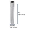 49297 - Extensión 20 cm latón cromado para contra de lavabo, 1-1/4'