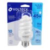 46847 - Lámpara espiral T3 11 W luz de día en blíster, Volteck