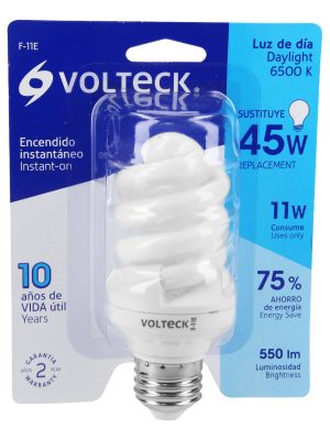 46847 - Lámpara espiral T3 11 W luz de día en blíster, Volteck