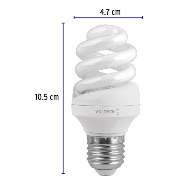 46847 - Lámpara espiral T3 11 W luz de día en blíster, Volteck