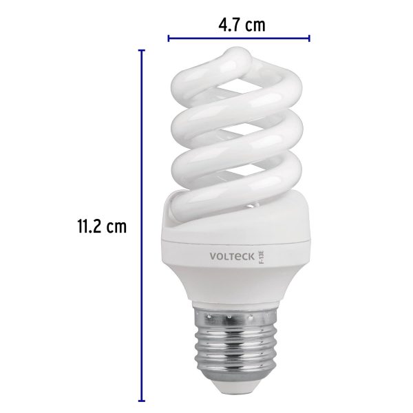 46848 - Lámpara espiral T3 13 W luz de día en blíster, Volteck