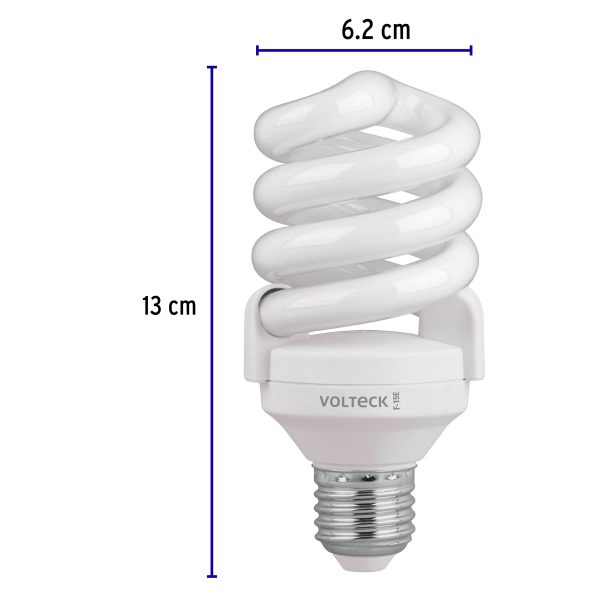48212 - Lámpara espiral T4 15 W luz de día en blíster, Volteck