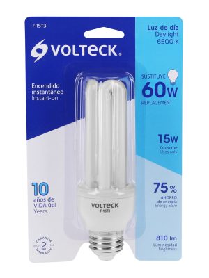 46844 - Lámpara triple T3 15 W luz de día en blíster, Volteck