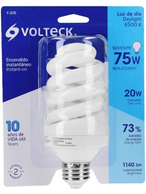 48213 - Lámpara espiral T4 20 W luz de día en blíster, Volteck