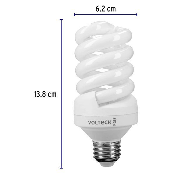 48213 - Lámpara espiral T4 20 W luz de día en blíster, Volteck