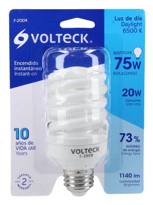 F-20EME1.jpg 48206 - Lámpara espiral mini T2 20 W luz de día en blíster, Volteck