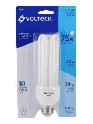 48226 - Lámpara triple T4 20 W luz de día en blíster, Volteck