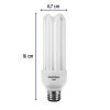 48226 - Lámpara triple T4 20 W luz de día en blíster, Volteck