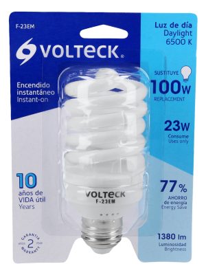 F-23EME1.jpg 46838 - Lámpara espiral mini T2 23 W luz de día en blíster, Volteck