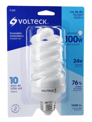 48215 - Lámpara espiral T4 24 W luz de día en blíster, Volteck