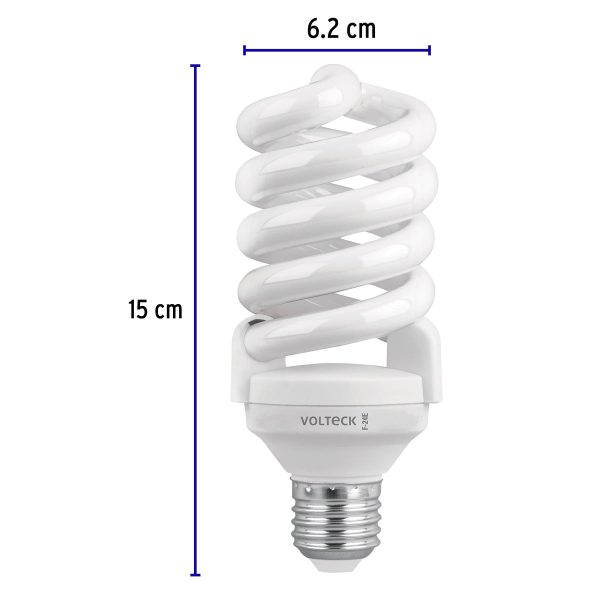 48215 - Lámpara espiral T4 24 W luz de día en blíster, Volteck