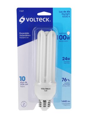 48227 - Lámpara triple T4 24 W luz de día en blíster, Volteck