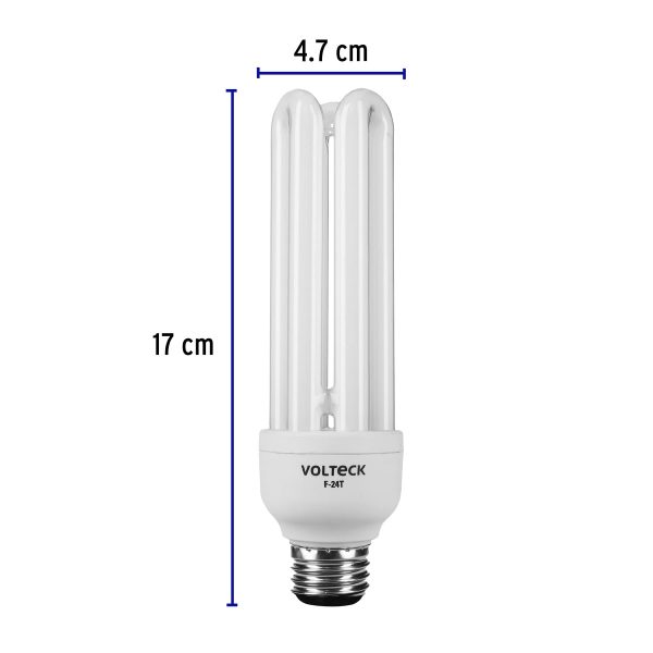 48227 - Lámpara triple T4 24 W luz de día en blíster, Volteck