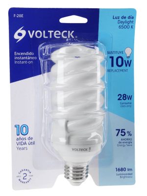 46827 - Lámpara espiral T4 28 W luz de día en blíster, Volteck