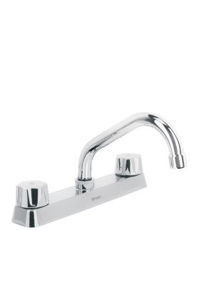 F-317.jpg 49238 - Mezcladora 8' fregadero cromo, cuello corto,hexagonal, BASIC