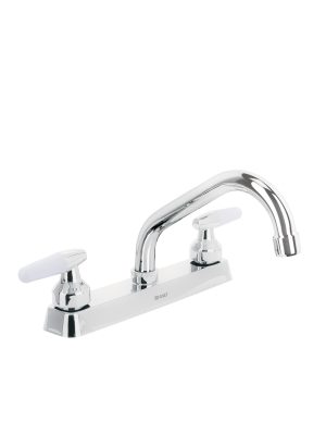 F-317I.jpg 45610 - Mezcladora 8' fregadero cromo, cuello corto, cono, BASIC