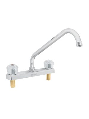 49240 - Mezcladora 8' fregadero cromo, cuello largo, acrílico, BASIC