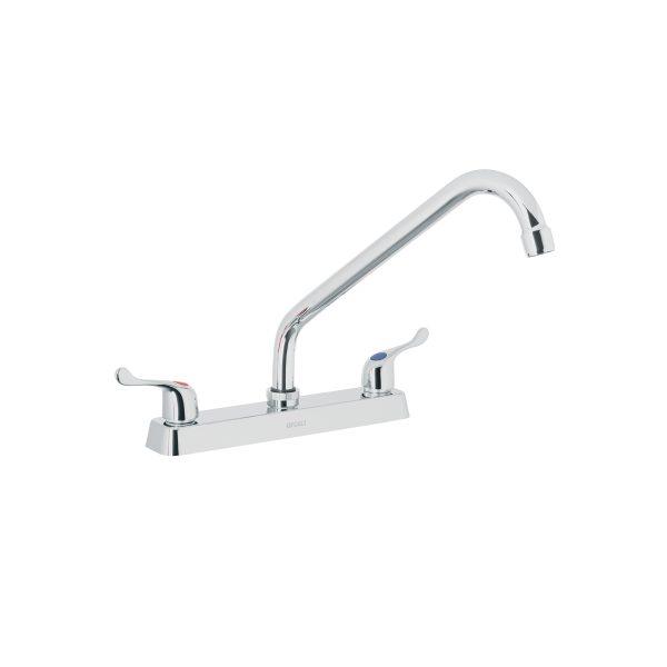 49287 - Mezcladora 8' fregadero cromo, cuello largo, palanca, BASIC