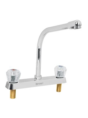 49192 - Mezcladora 8' fregadero cromo, cuello cobra, acrílico, BASIC