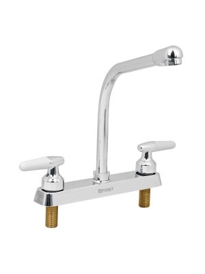 49180 - Mezcladora 8' fregadero cromo, cuello cobra, cono, BASIC