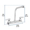 49180 - Mezcladora 8' fregadero cromo, cuello cobra, cono, BASIC