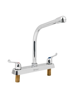 49191 - Mezcladora 8' fregadero cromo, cuello cobra, palanca, BASIC