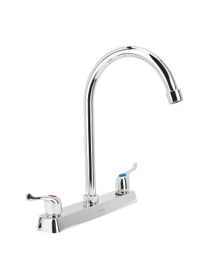 45618 - Mezcladora 8' fregadero cromo, cuello curvo, palanca, BASIC