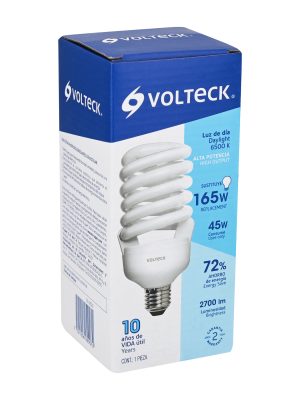 46828 - Lámpara espiral T4 45 W alta potencia luz de día, caja