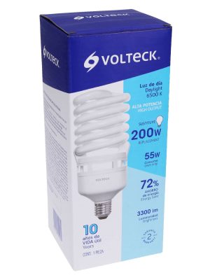 46829 - Lámpara espiral T4 55 W alta potencia luz de día, caja