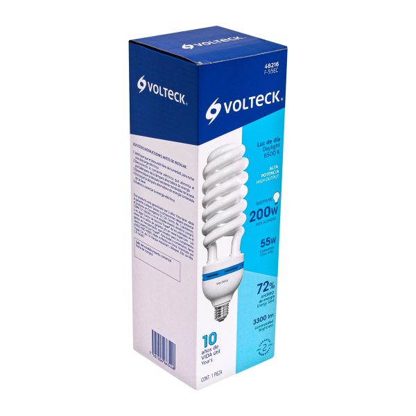 48216 - Lámpara espiral T5 55 W alta potencia luz de día, caja