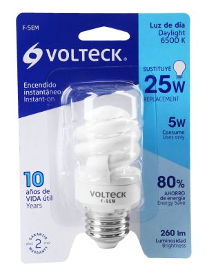 F-5EME1.jpg 48200 - Lámpara espiral mini T2 5 W luz de día en blíster, Volteck