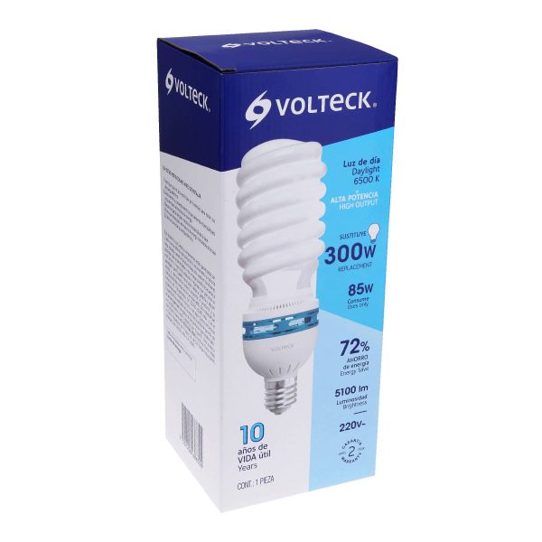 48260 - Lámpara espiral 85 W base mogul E39 220 V luz día, caja