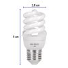 48500 - Lámpara espiral mini T2 9 W luz de día en blíster, Volteck