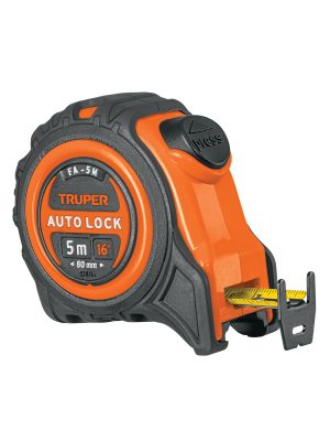 10747 - Flexómetro Auto-Lock contra impactos 5 m cinta 19 mm, Truper