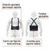 10955 - Faja lumbar con tercer cinturón, talla CH, Truper