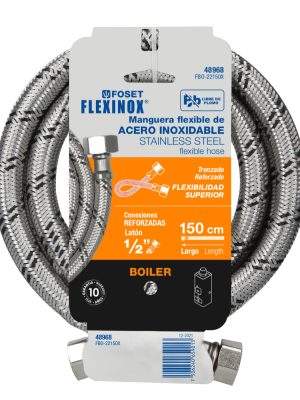 FBO-22150XE1.jpg 48968 - Manguera para boiler, acero inox, 1/2'x1/2', 150 cm, Foset