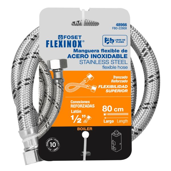 FBO-2280XE1.jpg 48966 - Manguera para boiler, acero inox, 1/2'x1/2', 80 cm, Foset