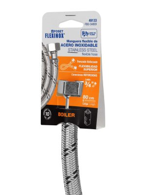 FBO-3480XE1.jpg 49133 - Manguera para boiler, acero inox, 3/4'x3/4', 80 cm, Foset