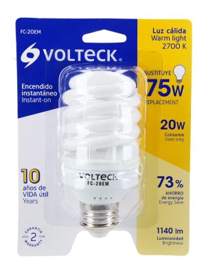 FC-20EME1.jpg 48207 - Lámpara espiral mini T2 20 W luz cálida en blíster, Volteck