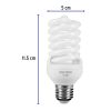 46839 - Lámpara espiral mini T2 23 W luz cálida en blíster, Volteck