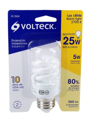 FC-5EME1.jpg 48201 - Lámpara espiral mini T2 5 W luz cálida en blíster, Volteck
