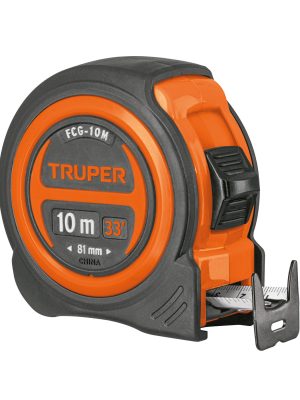 102332 - Flexómetro compacto contra impactos 10 m cinta 25 mm, TRUPER