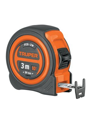 FCG-3M.jpg 12771 - Flexómetro compacto contra impactos 3 m cinta 16 mm, TRUPER