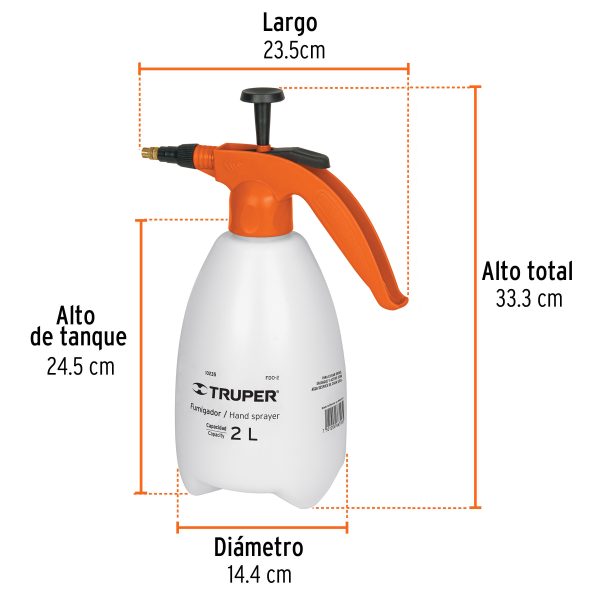 10235 - Fumigador de 2 litros doméstico, Truper