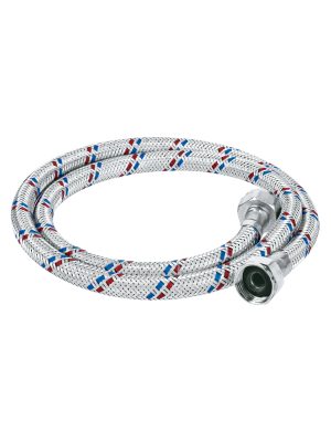 FFR-100P.jpg 49854 - Manguera lavabo/fregadero, aluminio, 1/2'x1/2',100cm, Basic