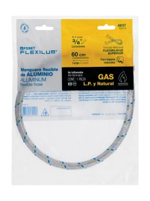 FGA-06E1.jpg 49137 - Manguera para gas, aluminio, 3/8' x 3/8', 60 cm, Foset