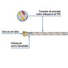 24060 - Manguera para gas, aluminio, 3/8', 60 cm, Foset Basic