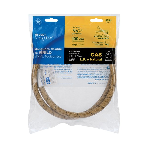 FGA-10VE1.jpg 49184 - Manguera para gas, vinilo, 3/8' x 3/8', 100 cm, Foset