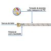 24062 - Manguera para gas, aluminio, 3/8', 150 cm, Foset Basic