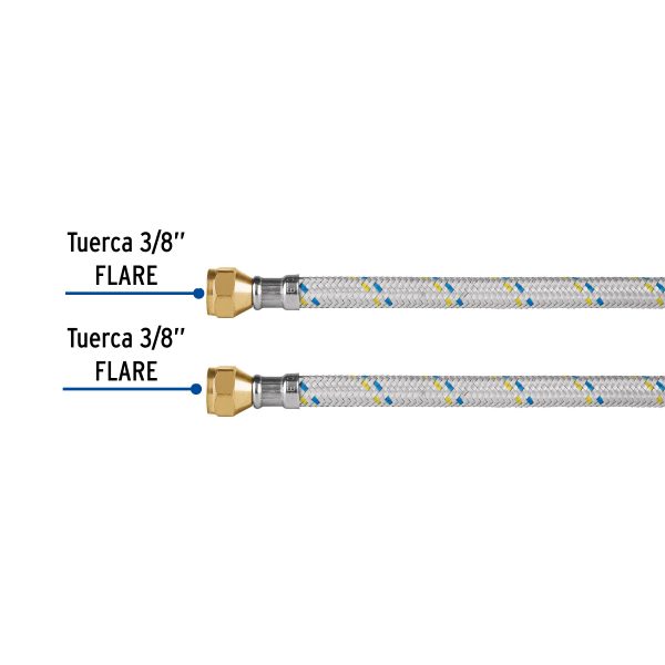 FGA-40D1.jpg 49142 - Manguera para gas, aluminio, 3/8' x 3/8', 400 cm, Foset